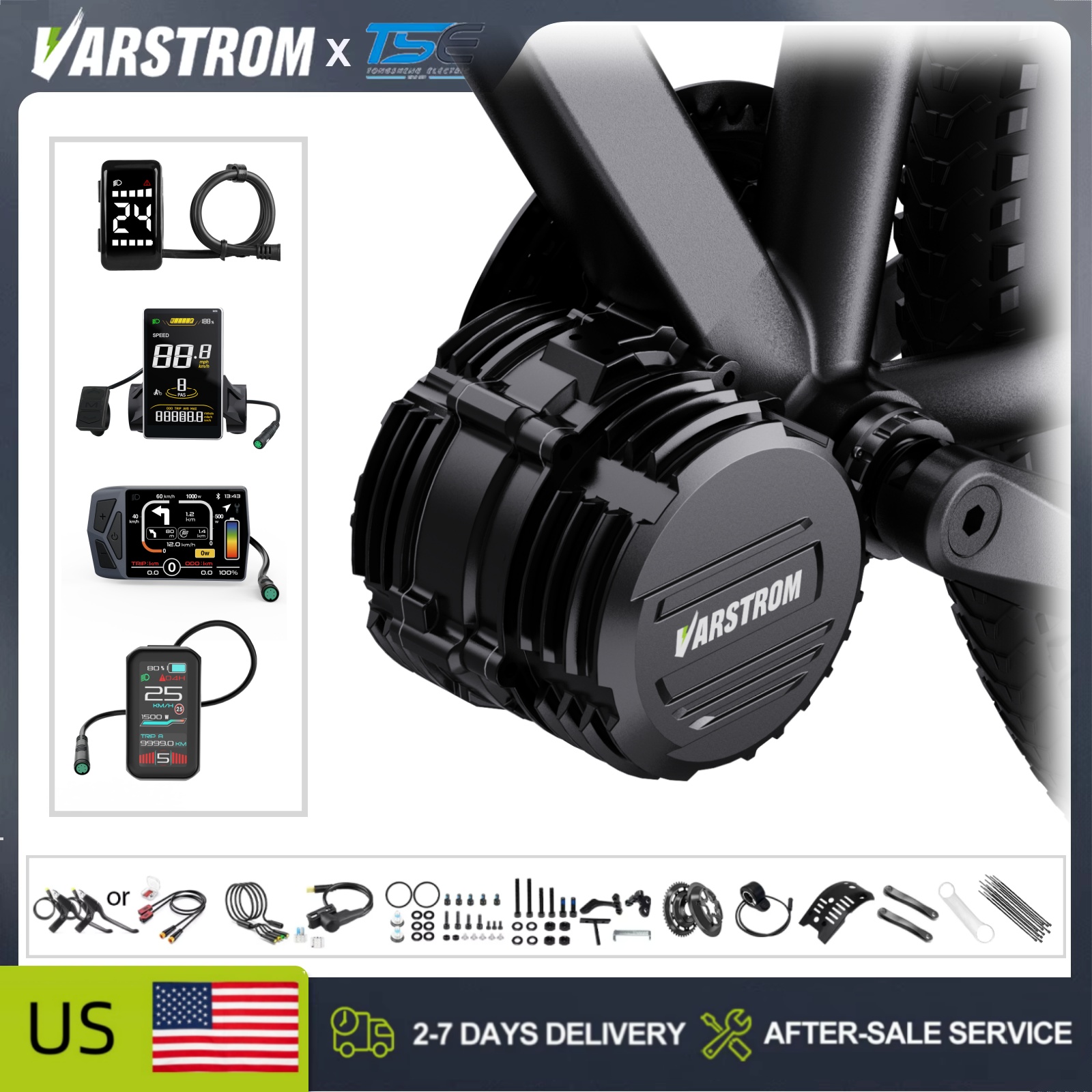 Side Hung Mid Drive Motor Kit - [Stock en EE. UU.] Kits de
