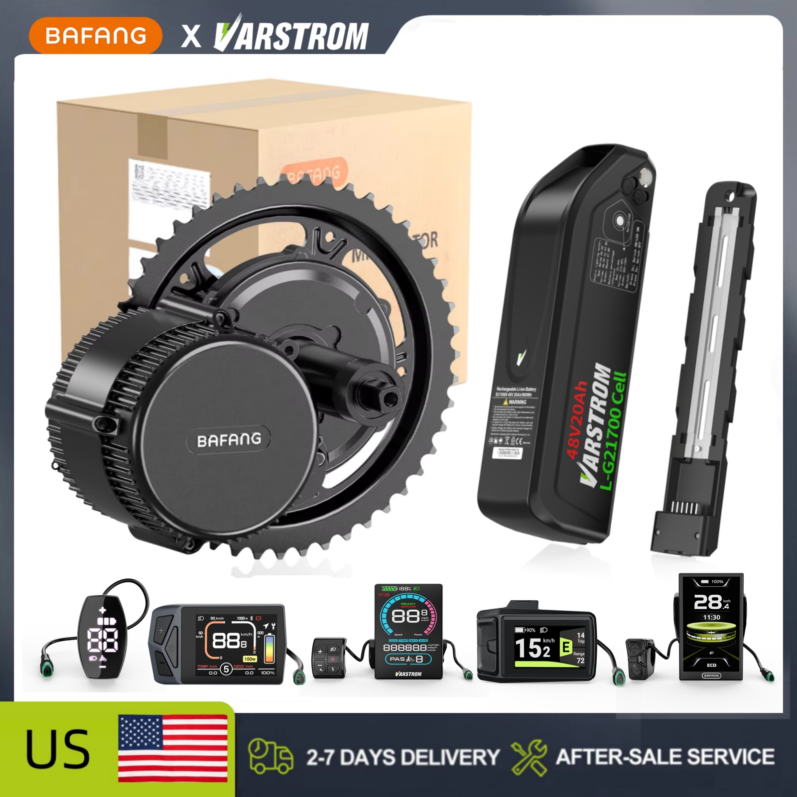 Side Hung Mid Drive Motor Kit - [Stock en EE. UU.] Kit de